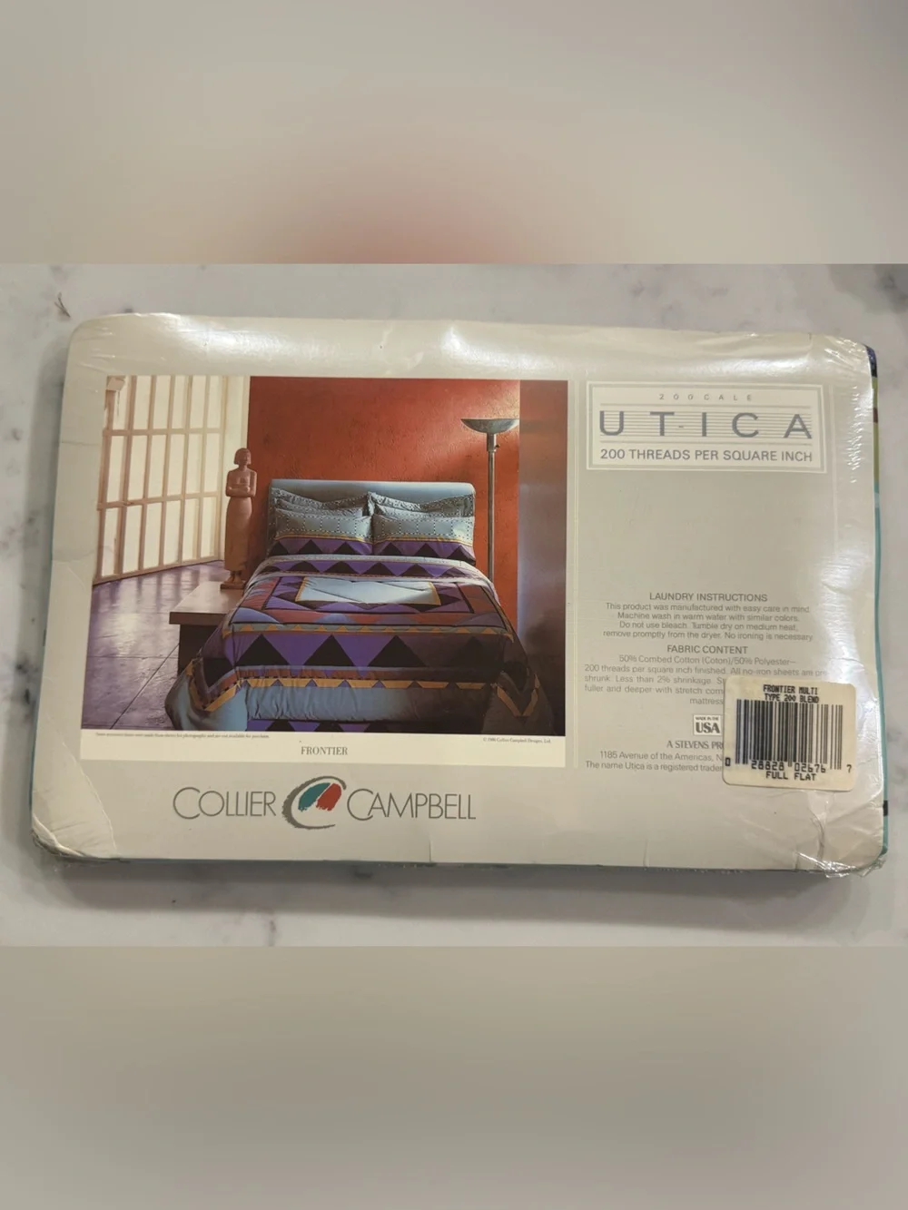 80s Dreams! Vintage NWT Utica Collier Campbell Full Size Flat and Fitted Sheet